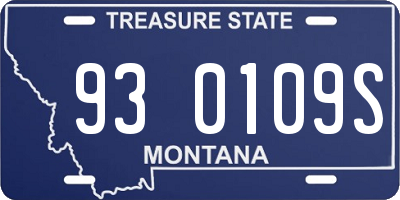 MT license plate 930109S