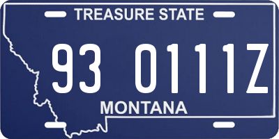 MT license plate 930111Z