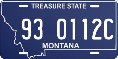 MT license plate 930112C