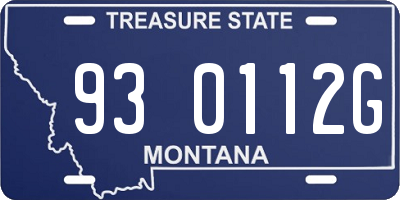 MT license plate 930112G
