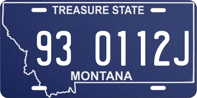 MT license plate 930112J