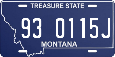 MT license plate 930115J