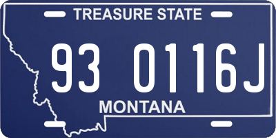 MT license plate 930116J