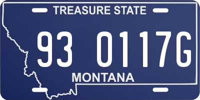 MT license plate 930117G