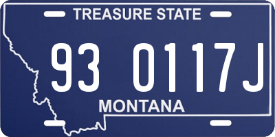 MT license plate 930117J