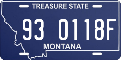 MT license plate 930118F