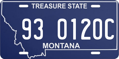 MT license plate 930120C
