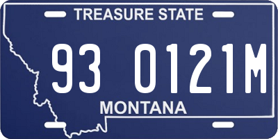 MT license plate 930121M