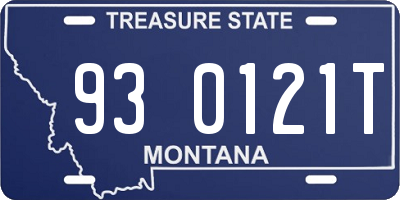 MT license plate 930121T