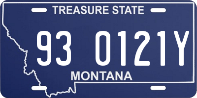 MT license plate 930121Y