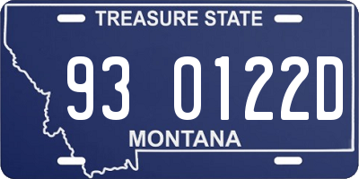 MT license plate 930122D