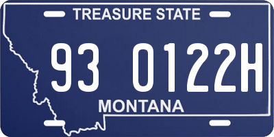 MT license plate 930122H