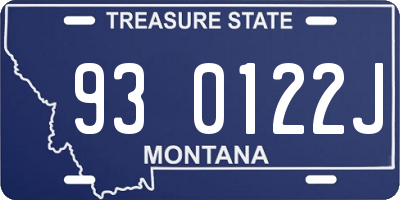 MT license plate 930122J