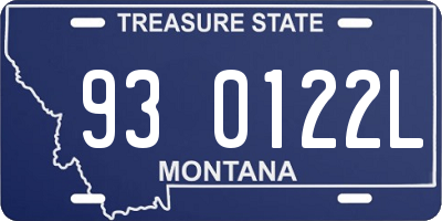 MT license plate 930122L