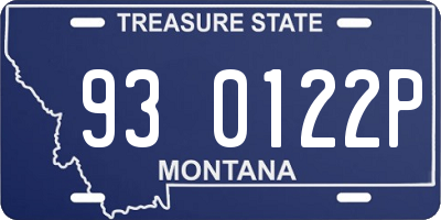 MT license plate 930122P