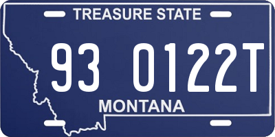 MT license plate 930122T