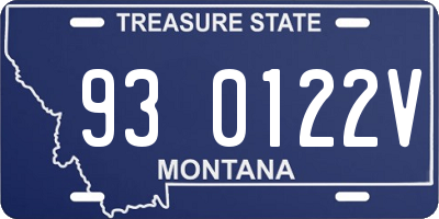MT license plate 930122V