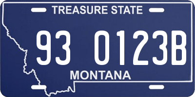 MT license plate 930123B