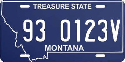 MT license plate 930123V
