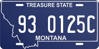MT license plate 930125C