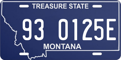 MT license plate 930125E