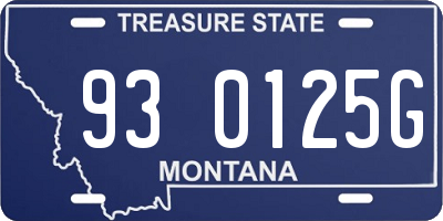 MT license plate 930125G