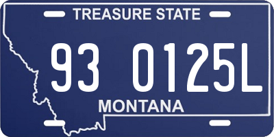 MT license plate 930125L
