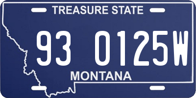 MT license plate 930125W
