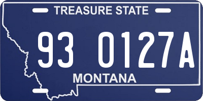 MT license plate 930127A