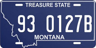 MT license plate 930127B