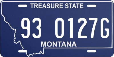 MT license plate 930127G