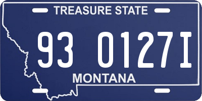 MT license plate 930127I