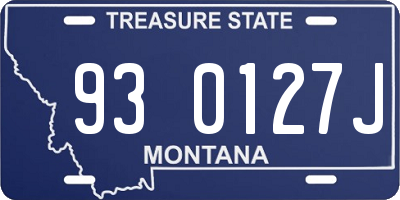 MT license plate 930127J