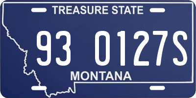 MT license plate 930127S