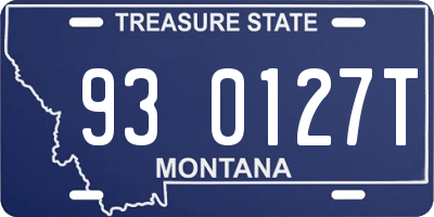MT license plate 930127T