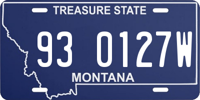 MT license plate 930127W