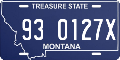 MT license plate 930127X