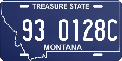 MT license plate 930128C