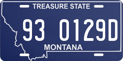 MT license plate 930129D