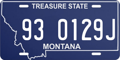 MT license plate 930129J