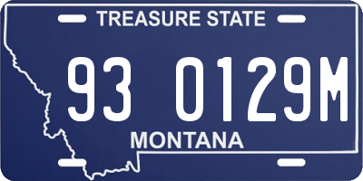 MT license plate 930129M