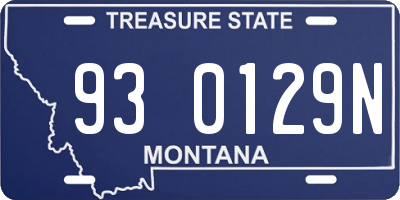 MT license plate 930129N