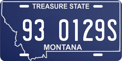 MT license plate 930129S