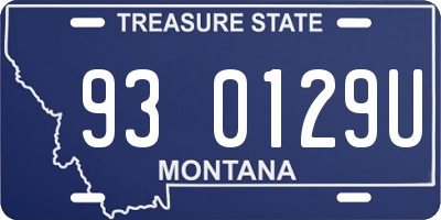 MT license plate 930129U