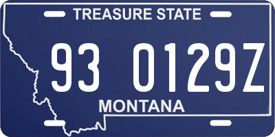 MT license plate 930129Z