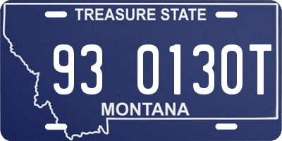 MT license plate 930130T