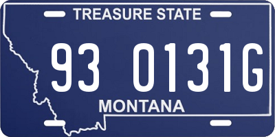 MT license plate 930131G