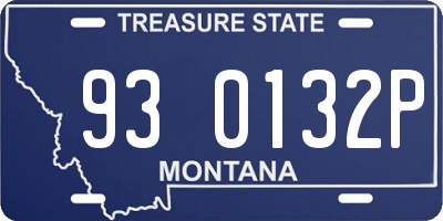 MT license plate 930132P