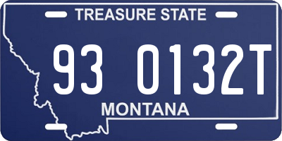 MT license plate 930132T