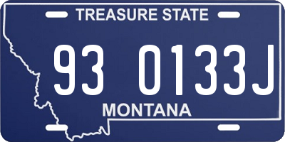 MT license plate 930133J